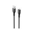 hkm tech KNIT 2A Çıkış, USB-A to Lightning Şarj ve Data Aktarım Kablosu, Örgü Tasarım, 1 metre