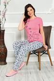 Alperi 78-435 Kadın Mint Siyah Kısa Kol Pijama Takımı