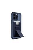 Skinarma İphone 15 Pro Max Uyumlu Kılıf Skinarma Şeffaf Magsafe Şarj Özellik Kado Kartlıklı Saido Kapak Mavi