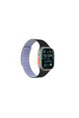 Amazingthing Watch 10 46Mm Smoothie Sport Magnetik Tak Çıkar Silikon Strap Kayış Siyah-Mor