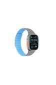 Amazingthing Watch Ultra 49Mm Amazingthing Smoothie Sport Magnetik Tak Çıkar Silikon Strap Kayış Gri-Mavi