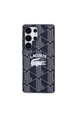 Lacoste Galaxy S25 Ultra Kılıf Lisanslı Magsafe Özellikli Mono Vintage Logo Kapak Lacivert