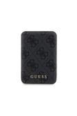 Guess Lisanslı Powerbank Pu Deri 4G Desenli Metal Yazı Logolu 5000Mah 15W Siyah