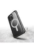 Raptic İphone 14 Pro Max Kılıf Magsafe Uyumlu Secure Serisi Çift Kat Tpu Kenarlı Şeffaf Kapak Siyah