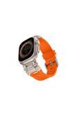 Skinarma Watch 7 45Mm Uyumlu Kordon Skinarma Titon Serisi Hava Alabilen Delikli Strap Kayış Turuncu