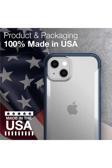 Raptic İphone 13 Kılıf Magsafe Şarj Özellikli Airbagli Raptic Terrain Serisi Şeffaf Arka Yüzey Kapak Mavi