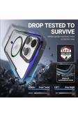 Raptic İphone 16 Pro Uyumlu Kılıf Shield 2.0 Serisi Şeffaf Arka Yüzey Kapak Siyah