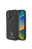 Guess İphone 16 Uyumlu  Kılıf Guess  Lisanslı Magsafe Şarj Özellikli Small 4G Classic Kapak Siyah