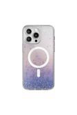 Switcheasy İphone 15 Pro Max Uyumlu Kılıf Magsafe Özellikli Simli Şeffaf Lisanslı Starfield-M Mor