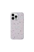 Coehl İphone 14 Pro Uyumlu Kılıf Mozaik Desenli Terrazzo Kılıf Gri