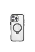 Raptic İphone 16 Pro Max Kılıf Magsafe Uyumlu Standlı Kapak Raptic Airjoy Serisi Boncuk Tasarımlı Siyah-Gri