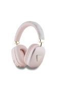 Guess Lisanslı Kulak Üstü Bluetooth Kulaklık Guess Pu 4G Desenli Üçgen Logolu V5.3 Pembe