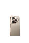 Benks İphone 16 Pro Max Uyumlu Safir Kamera Lens Koruyucu Benks Dr Serisi Titanyum-Gold
