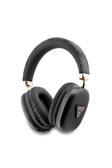 Guess Lisanslı Kulak Üstü Bluetooth Kulaklık Guess Pu 4G Desenli Üçgen Logolu V5.3 Siyah