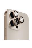 Benks İphone 16 Pro Uyumlu Parlama Önleyici Glass Warrior Metal Kamera Lens Koruyucu Titanyum-Gold