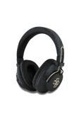 Guess Lisanslı Bluetooth Kulaklık Enc Teknolojili Metal Logolu Pu Deri Kulak Üstü Tasarım Siyah