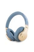 Guess Lisanslı Bluetooth Kulaklık Script Gold Serisi Metal Yazı Logolu 4G Desenli Mavi