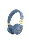 Guess Kulak Üstü Bluetooth Kulaklık Lisanslı Pu Deri Ayarlanabilir Tasarım Mavi