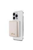 Guess Lisanslı Magsafe Şarj Özellikli Metal Yazı Logolu Powerbank 3000Mah 5W Gold