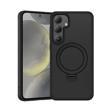 Benks Galaxy S25 Kılıf M-Safe Şarj Uyumlu Standlı Mist Protective Kapak Siyah