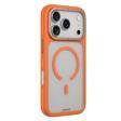 Youngkit İphone 17 Pro Max Uyumlu Kılıf M-Safe Şarj Özellikli Youngkit Rock Sand Serisi Kapak Turuncu