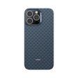Raptic İphone 16 Pro Kılıf M-Safe Şarj Özellikli Raptic Aramid Skin Origin Serisi Kapak Lacivert