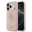 Guess İphone 17 Pro Uyumlu Kılıf Orjinal Lisanslı Grained Yazı Logolu Kapak Pembe