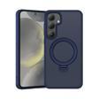 Benks Galaxy S25 Kılıf M-Safe Şarj Uyumlu Standlı Mist Protective Kapak Mavi