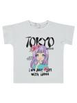 Civil Girls Tokyo Baskılı 2-5 Yaş Tişört - Beyaz5-6 Yaş