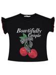 Civil Girls Bowtifully Baskılı 2-5 Yaş Tişört - Siyah3-4 Yaş