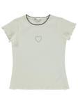 Civil Girls Kalp Baskılı 2-5 Yaş Tişört - Ekru4-5 Yaş
