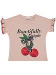 Civil Girls Bowtifully Baskılı 2-5 Yaş Tişört - Pudra2-3 Yaş