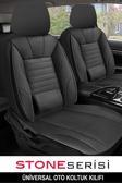 Store Ssangyong Actyon Sports A200 Sxdi 2.0 4X4 6/At 2010 Uyumlu Deri Stone Oto Kılıfı Tam Set Siyah
