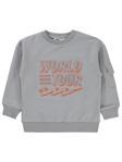 Civil Boys World Baskılı 2-5 Yaş Sweatshirt - Gri2-3 Yaş