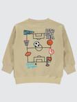 Civil Boys Lets Play Ball Baskılı 2-5 Yaş Sweatshirt - Bej2-3 Yaş