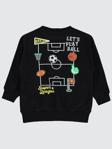 Civil Boys Lets Play Ball Baskılı 2-5 Yaş Sweatshirt - Siyah2-3 Yaş