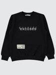 Civil Boys Excuses Baskılı 6-9 Yaş Sweatshirt - Siyah6-7 Yaş