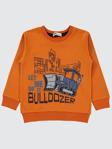 Civil Boys Bulldozer Baskılı 2-5 Yaş Sweatshirt - Turuncu3-4 Yaş