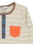 Civil Boys Cizgili Cepli 2-5 Yaş Sweatshirt - Mavi4-5 Yaş