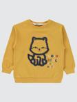 Civil Boys Kedi Nakışlı 2-5 Yaş Sweatshirt - Hardal2-3 Yaş