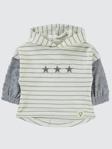 Civil Boys Yıldız Baskılı Çizgili Kapşonlu 2-5 Yaş Sweatshirt - Mavi2-3 Yaş
