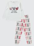 Civil Girls Büyük Tavşan Empirme 6-9 Yaş Pijama Takımı - Ekru9-10 Yaş