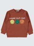 Civil Boys Choose Your Mood Baskılı 2-5 Yaş Sweatshirt - Turuncu3-4 Yaş