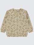 Civil Boys Empirme Karışık Desnli Basic 2-5 Yaş Sweatshirt - Bej2-3 Yaş