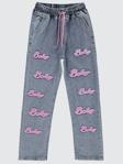 Civil Girls Süzene Nakışlı 10-13 Yaş Pantolon - Mavi12-13 Yaş