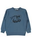Civil Boys See The Baskılı 2-5 Yaş Sweatshirt - Mavi5-6 Yaş