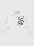 Civil Girls Good Vibes Only Baskılı 2-5 Yaş Gömlek - Beyaz4-5 Yaş
