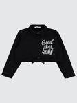 Civil Girls Good Vibes Only Baskılı 10-13 Yaş Gömlek - Siyah10-11 Yaş