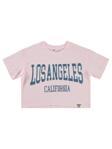 Civil Girls Los Angeles Baskılı 10-13 Yaş Tişört - Pembe13-14 Yaş