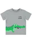 Civil Boys Timsah Baskılı 2-5 Yaş Tişört - Gri3-4 Yaş